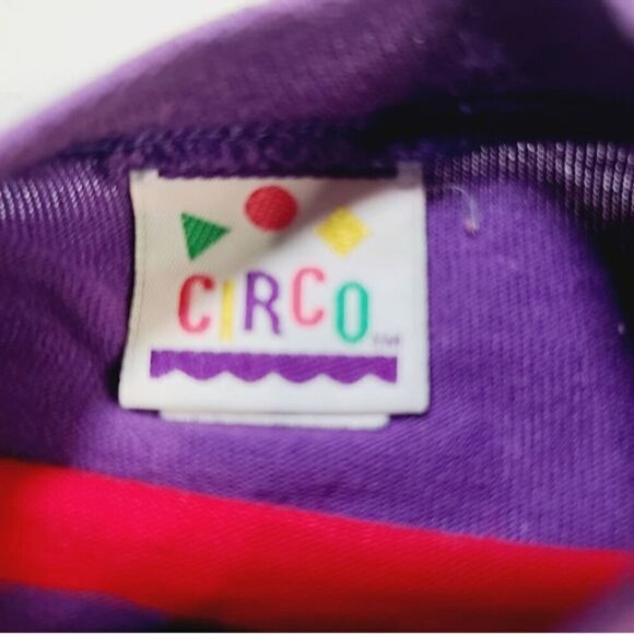 Vintage 80s 90s Circo Wide Striped Purple Red White Tshirt 2T - Picture 5 of 8